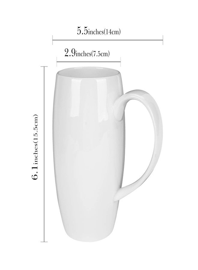 Linkidea 22oz Extra Large Fine Bone China Coffee Mug, Oversized Coffee Cups with Handles, Big Teacups for Office and Home, Microwave and Dishwasher Safe - Image 2